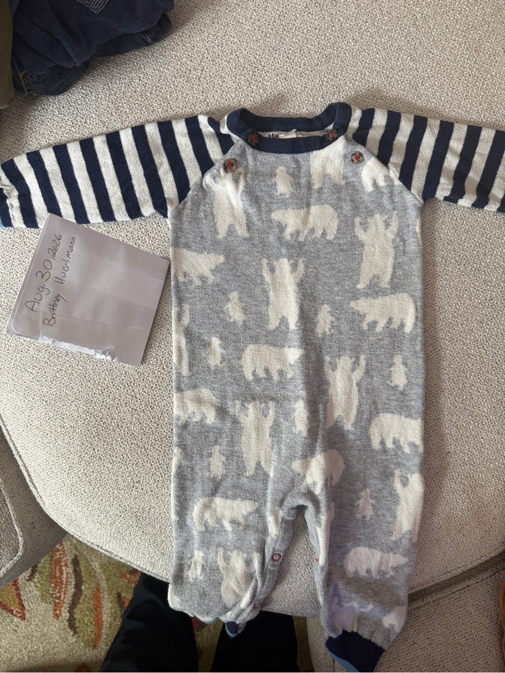 Hatley Grey & Navy Polar Bear Knit